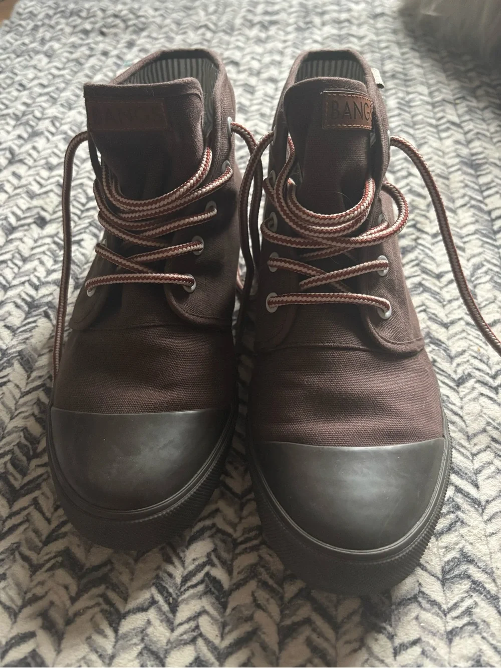 Bangs Classic Brown High Tops Shoes Women’s 9 Men’s 7.5 Fall Vintage Style